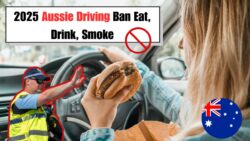 Eating/Drinking/Smoking Behind the Wheel in Australia 2025 - New Road Rules Explained with Distracted Driving Offences Penalties