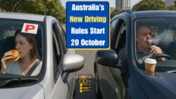 Australia Distracted Driving Rules Starting From October 20 2025 – Road Etiquette no Snacks/Sips/Vapes Fines Cameras