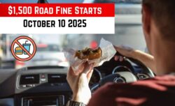 October 10 2025 Road Law Update – $1,500 Fine for Eating, Drinking or Vaping While Driving in Australia